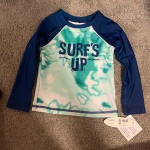 NWT Wave zone 12m long sleeve swim top rash guard